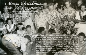 Merry Christmas, from Edith and John Marshall, Old Hearst  Ranch, Pleasanton, California, mailed December 1949   